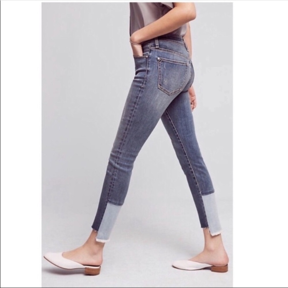 Pilcro color blocked skinny jeans